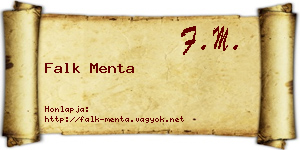Falk Menta névjegykártya